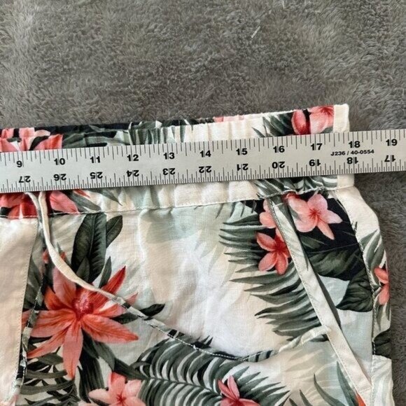 NWT Tommy Bahama 100% Linen Wide Leg Full Length Pants LARGE Everglade Oasis - Picture 5 of 6